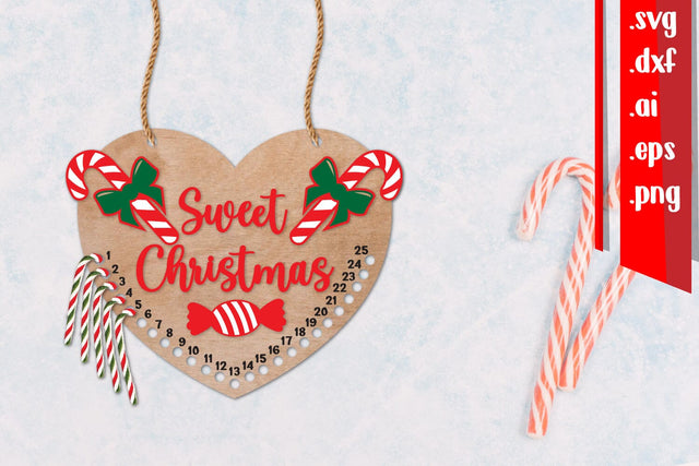 Christmas Candy Countdown | Days Until Christmas SVG zafrans studio 