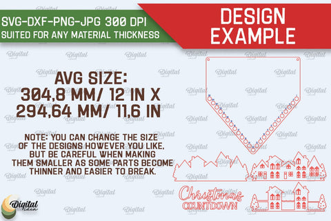 Christmas Candy Countdowns Laser Cut Bundle. Countdowns SVG SVG Evgenyia Guschina 