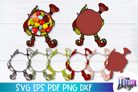 Christmas Candy Dome SVG Bundle | Candy Holders SVG | Gnome Treat Box SVG SVG The T Store Design 