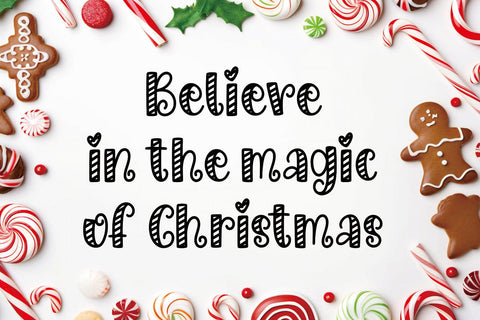 CHRISTMAS CANDY Font Mozarella 