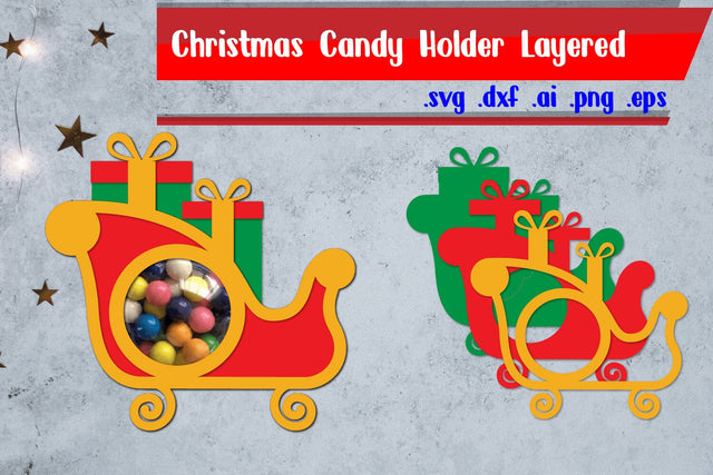 Christmas Candy Holder | Santa Sleigh Candy Dome 3D Paper zafrans studio 