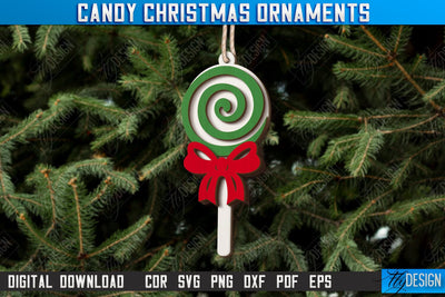 Christmas Candy Ornament Laser Cut, Wooden Ornament, Christmas Tree Decoration, Christmas Tree Toy SVG, Gingerbread Ornament, Xmas Cokie Ornament SVG SVG Fly Design 