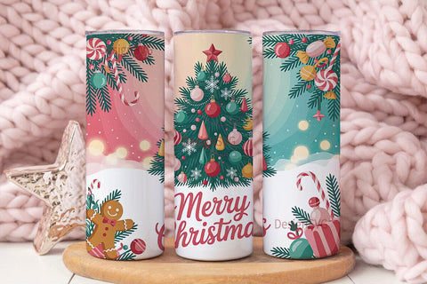 Christmas Candy Tree 20oz Tumbler Wrap Sublimation DesignSVG 