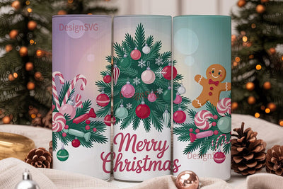 Christmas Candy Tree 20oz Tumbler Wrap Sublimation DesignSVG 