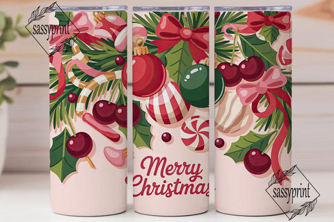 Christmas Candy Tumbler Wrap Sublimation sassyprint 