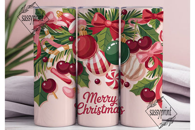 Christmas Candy Tumbler Wrap Sublimation sassyprint 
