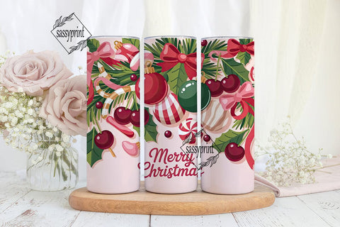 Christmas Candy Tumbler Wrap Sublimation sassyprint 