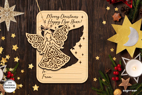 Christmas Card Angel Ornament Bundle SVG SvgOcean 