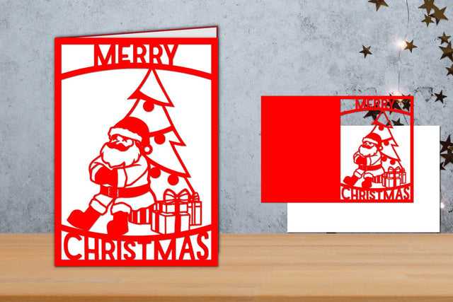 Christmas card, Christmas Card Papercut, Greeting Card SVG zafrans studio 