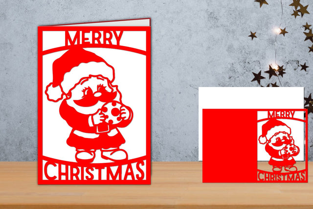 Christmas card, Christmas Card Papercut SVG zafrans studio 