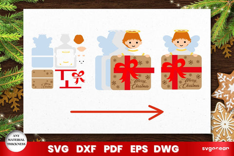 Christmas Card Holder Laser Cut SVG SvgOcean 