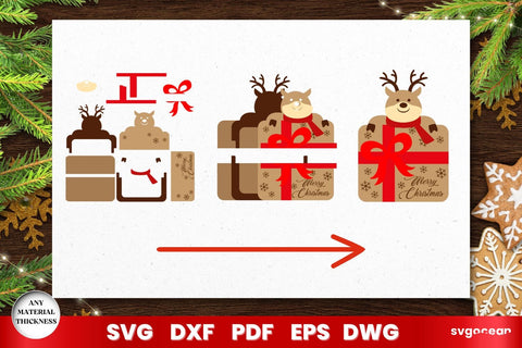 Christmas Card Holder Laser Cut SVG SvgOcean 