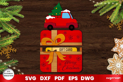 Christmas Card Holder Laser Cut SVG SvgOcean 