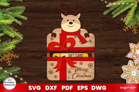 Christmas Card Holder Laser Cut SVG SvgOcean 