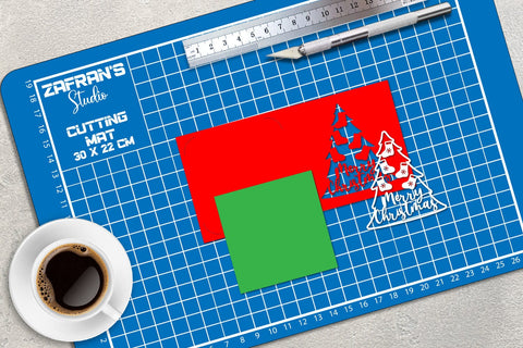 Christmas Card Layered, Christmas Card, Christmas Greeting Card SVG zafrans studio 