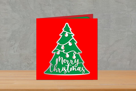 Christmas Card Layered, Christmas Card, Christmas Greeting Card SVG zafrans studio 