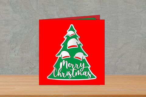 Christmas Card Layered, Christmas Card, Christmas Greeting Card SVG zafrans studio 