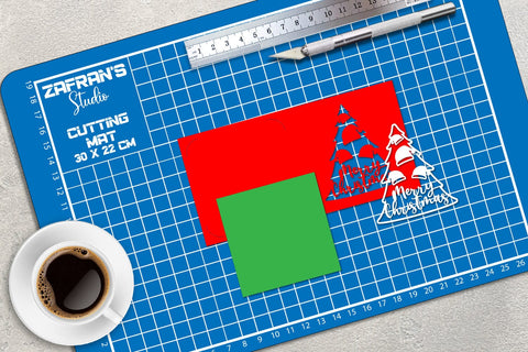 Christmas Card Layered, Christmas Card, Christmas Greeting Card SVG zafrans studio 