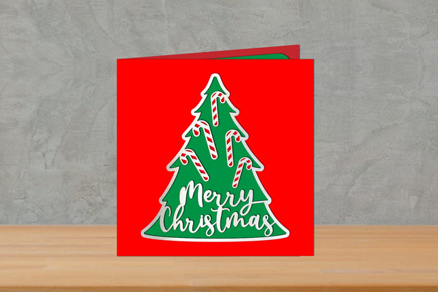 Christmas Card Layered, Christmas Card, Christmas Greeting Card SVG zafrans studio 