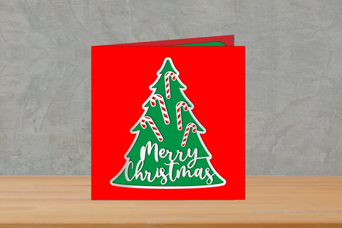 Christmas Card Layered, Christmas Card, Christmas Greeting Card SVG zafrans studio 