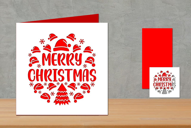 Christmas Card, Merry Christmas, Santa SVG zafrans studio 