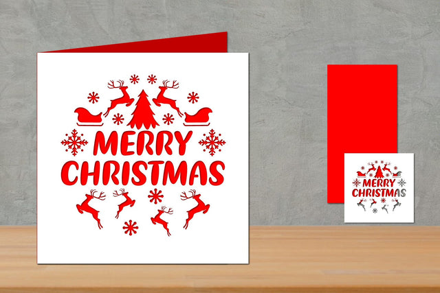 Christmas Card, Merry Christmas SVG zafrans studio 