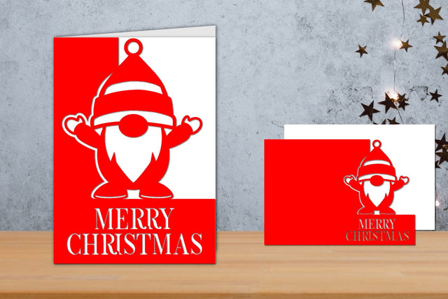 Christmas Card Papercut, Christmas card Template SVG zafrans studio 