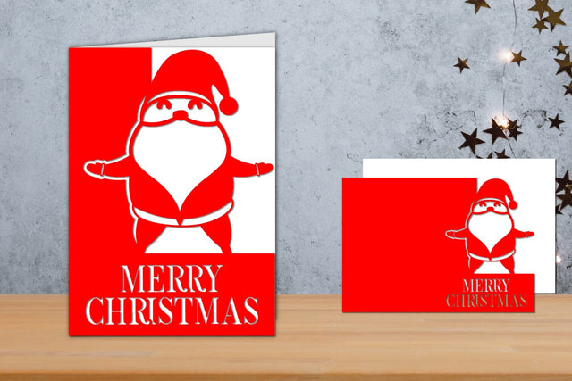 Christmas Card Papercut, Christmas card Template SVG zafrans studio 