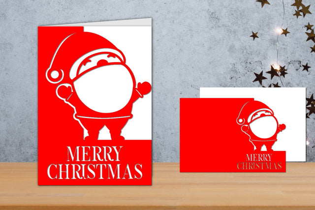 Christmas Card Papercut, Christmas card Template SVG zafrans studio 