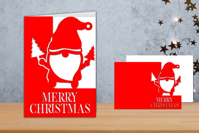 Christmas Card Papercut, Christmas card Template SVG zafrans studio 