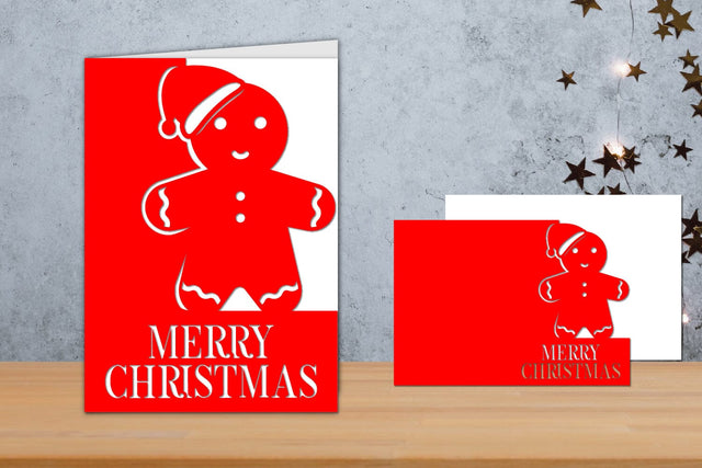 Christmas Card Papercut, Christmas card Template SVG zafrans studio 