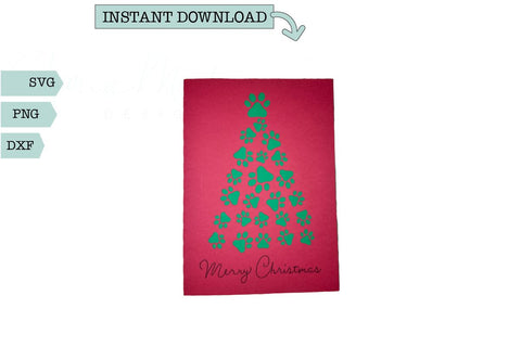 Christmas Card-Paw Prints SVG Sharia Morton Designs 