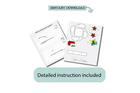 Christmas Card-Poinsettia Card SVG Sharia Morton Designs 