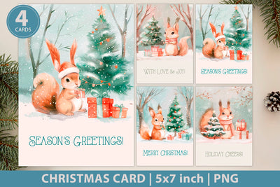 Christmas card printables, holiday greeting cards Sublimation KMarinaDesign 