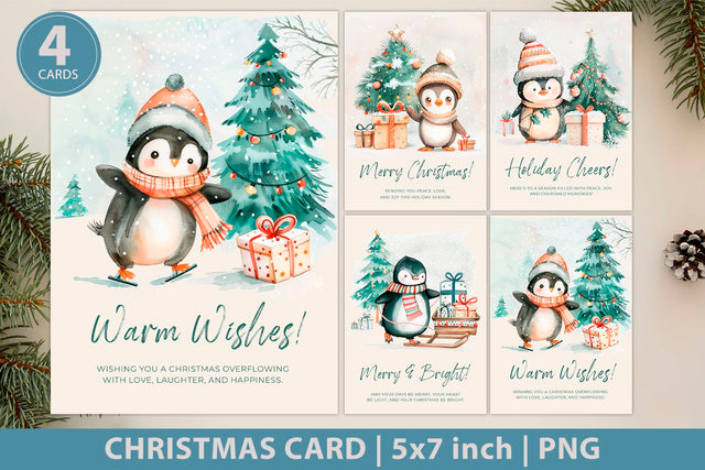Christmas card printables, holiday greeting cards Sublimation KMarinaDesign 