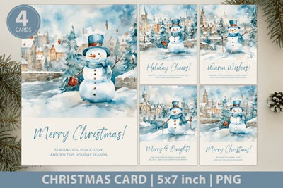 Christmas card printables, holiday greeting cards Sublimation KMarinaDesign 