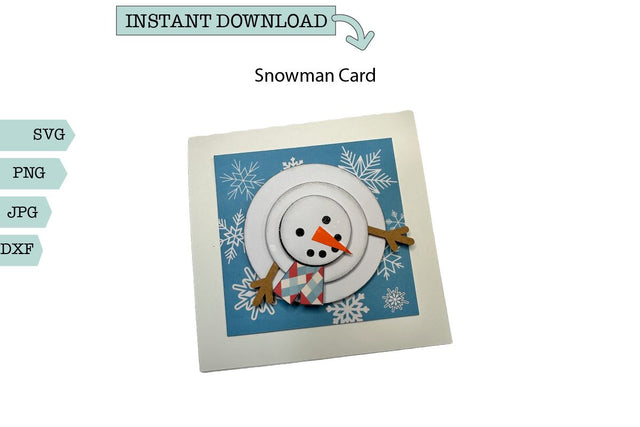 Christmas Card-Snowman SVG Sharia Morton Designs 
