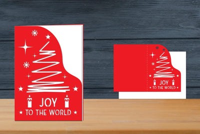 Christmas Card Template, joy to the world SVG zafrans studio 