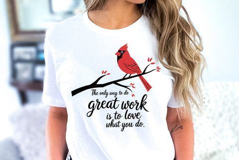 Christmas Cardial Quotes SVG Design, Cardinal T-shirt SVG FiveStarCrafting 
