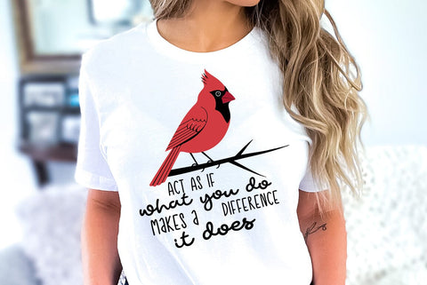 Christmas Cardial Quotes SVG Design, Cardinal T-shirt SVG FiveStarCrafting 
