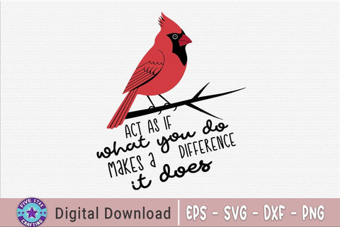 Christmas Cardial Quotes SVG Design, Cardinal T-shirt SVG FiveStarCrafting 