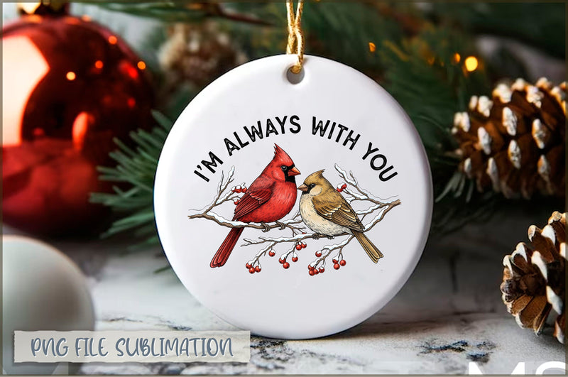 Christmas Cardinal Ornaments PNG Sublimation Shetara Begum 