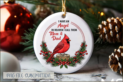 Christmas Cardinal Ornaments PNG Sublimation Shetara Begum 