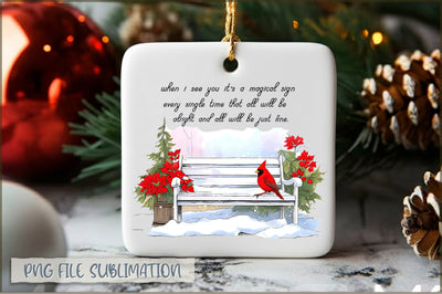 Christmas Cardinal Ornaments PNG Sublimation Shetara Begum 