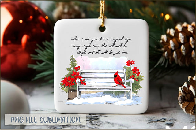 Christmas Cardinal Ornaments PNG Sublimation Shetara Begum 