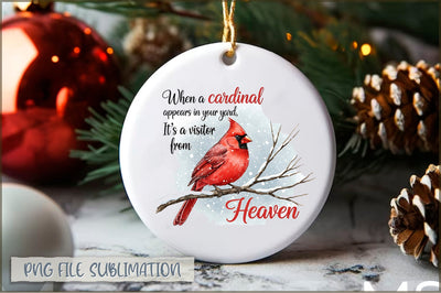 Christmas Cardinal Ornaments PNG Sublimation Shetara Begum 