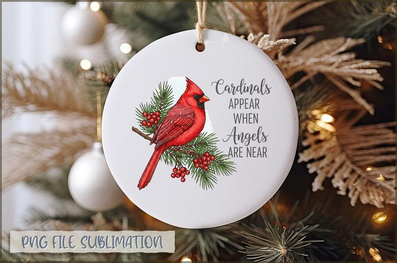 Christmas Cardinal Ornaments PNG Sublimation Shetara Begum 