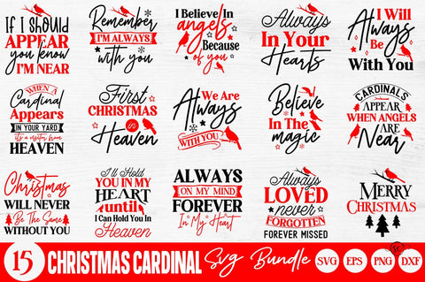 Christmas Cardinal Ornaments SVG Bundle SVG Svgcraft 