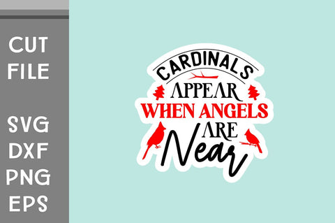 Christmas Cardinals Sticker SVG SVG Svgcraft 