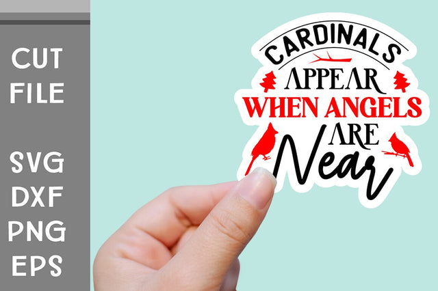 Christmas Cardinals Sticker SVG SVG Svgcraft 